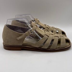 Free People Willow Suede Fisherman Sandals in‎ Beige Size 9